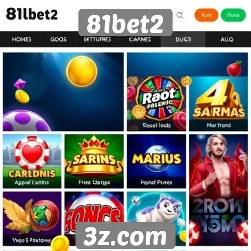 Variedade de jogos ofertados por 81bet2